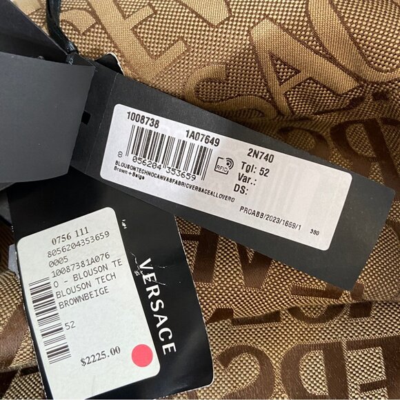 NWT Versace all over logo shirt size 52 - Picture 9 of 12